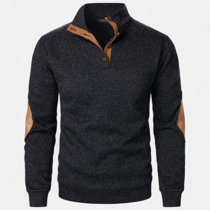 Lauvin | Men’s Knitted Sweater – Stand Collar Heritage Style