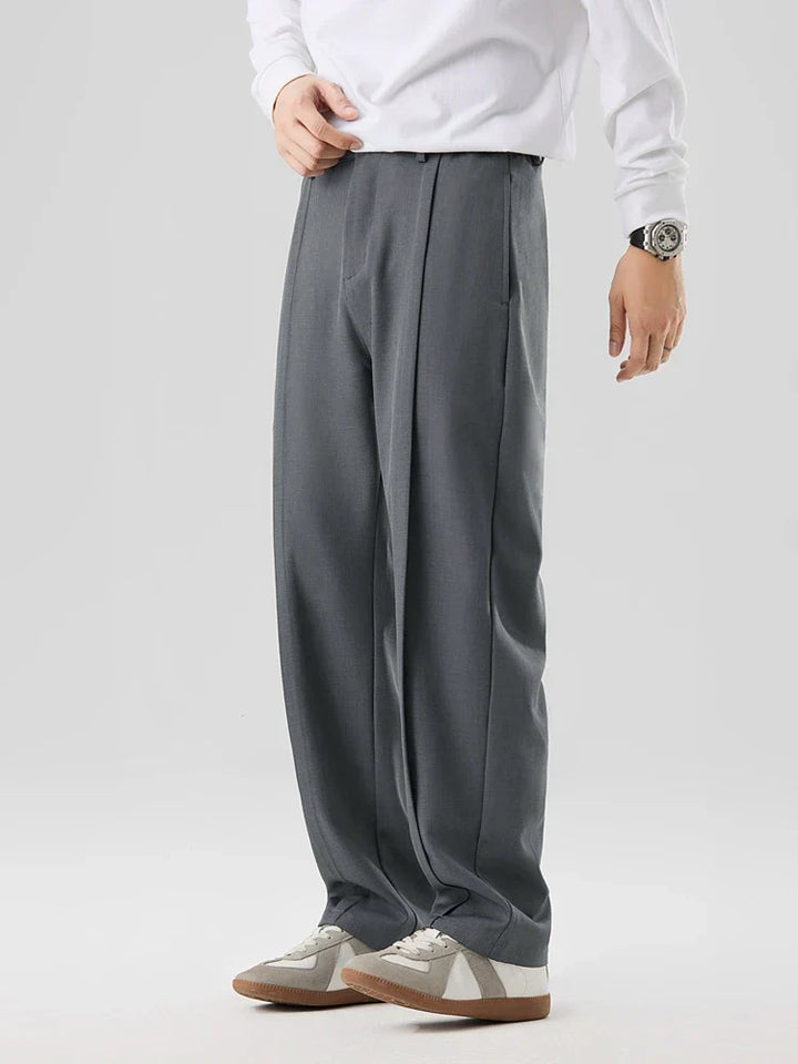 Phill | Straight Cut Pleated Pant