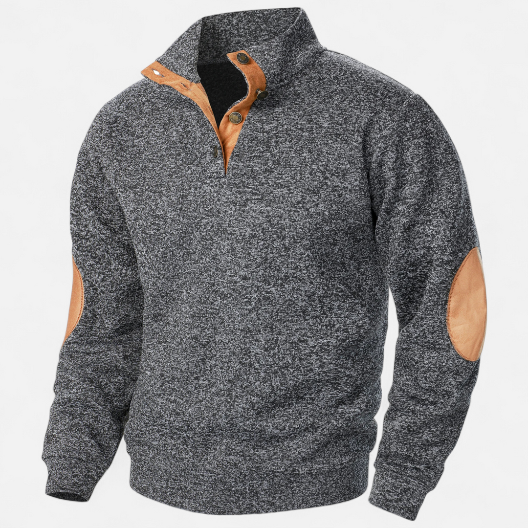 Lauvin | Men’s Knitted Sweater – Stand Collar Heritage Style