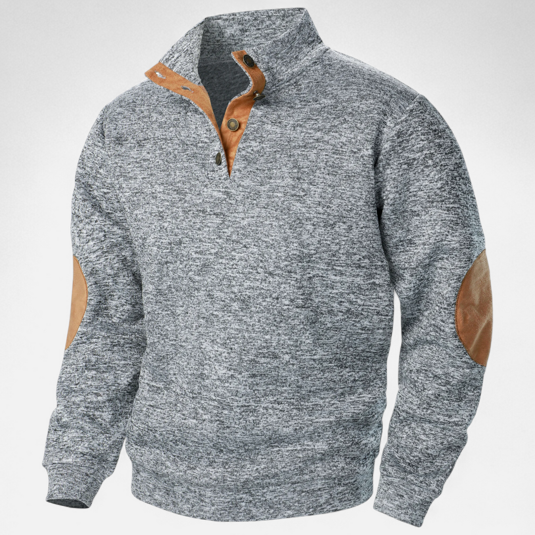 Lauvin | Men’s Knitted Sweater – Stand Collar Heritage Style